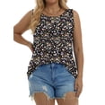 thumbnail image 3 of Fantaslook Womens Tank Tops Dressy Casual Sleeveless Blouses Crew Neck Pleated Tunic Shirts Summer Tops, 3 of 10