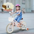 thumbnail image 3 of Costway 14" Kid's Bike with Removable Training Wheels & Basket for 3-5 Years Old Pink, 3 of 8