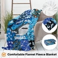 thumbnail image 5 of Kainsy Shark Blanket for Baby Just a Boy Who Loves Sharks Blanket Ocean Animals Throw Blankets Gifts for Kids Toddler Warm Lightweight Flannel Fleece Blanket for Nursery, Blue(50"x60"), 5 of 8
