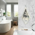 thumbnail image 2 of Yayeee 2 Pack Hand Towels for Bathroom 100% Cotton 16" x 28" Soft Absorbent Kitchen Towel, Beige Astronaut Space, 2 of 7