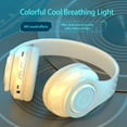 thumbnail image 4 of Uandlove Bluetooth Earphones Active Noise Cancelling,Wireless Bluetooth Headphones Over Ear With RGB Light And Mic 8 Hours Long Standby Life Foldable Headset,White, 4 of 9