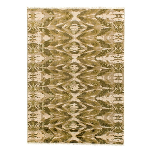 Solo Rugs Grit And Ground Collection Contemporary Cosmic Glow Vintage Hand Knotted Area Rug Green 10 X 14 Walmart Com Walmart Com