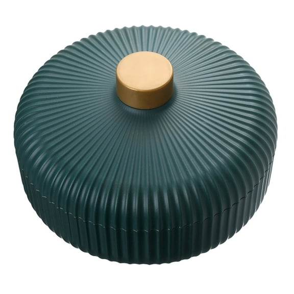 Round Plastics Divided Serving Tray with Lids Individual Dishes Food Storage Containers Serving Platter for Snack Fruit