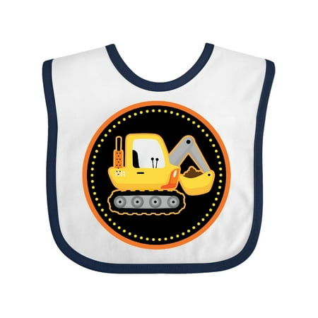 

Inktastic Construction Digger Truck Gift Baby Boy Bib