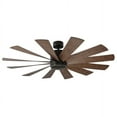 thumbnail image 5 of Windflower Indoor and Outdoor 12-Blade Smart Ceiling Fan 60in Matte Black Distressed Koa with 3000K LED Light Kit and Wall Control, 5 of 7