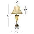 thumbnail image 6 of Kathy Ireland Sorrento Traditional Table Lamp 30" Tall Antique Bronze Glass with Nightlight Flared Bell Shade for Bedroom Living Room Bedside Office, 6 of 6