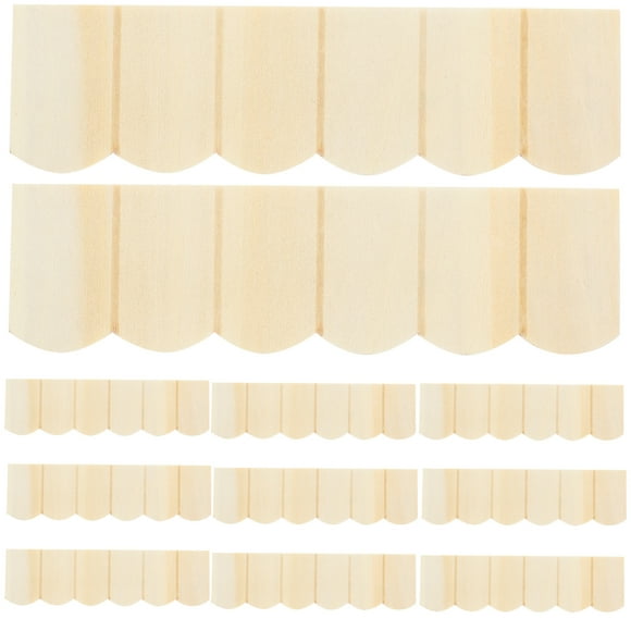 12 piezas de tejas de madera en miniatura para casa de muñecas, modelo de teja, muebles para casa de muñecas, accesorios