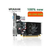 UNIKA R5 230 2GB Graphic Card For Radeon R5 230 Series R5230 2G Video Cards multi-screen output Graphics VGA Map 100%