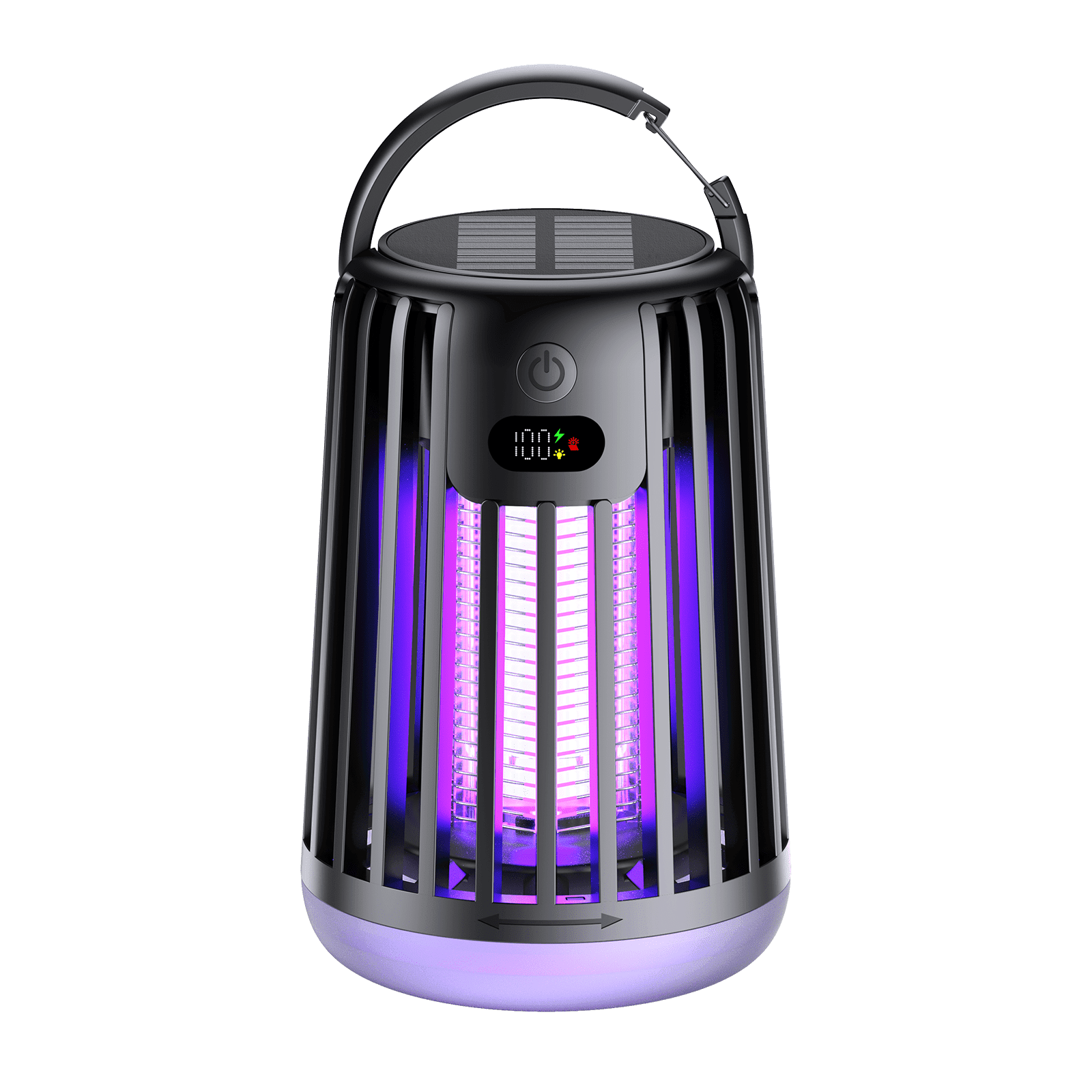 JT MOROLUX Solar Bug Zapper with Dual Charging, Electric Mosquito Killer & LED Lantern, Portable Indoor & Outdoor Insect Trap for Home, Patio, Garden & Camping
