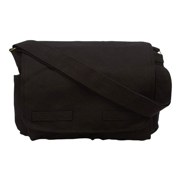 Rothco Classic Canvas Messenger Bag, Black