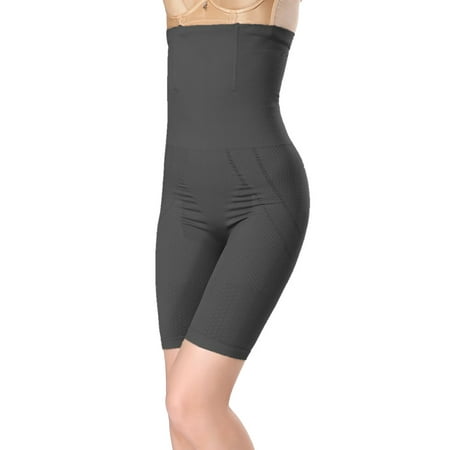 Women's High Waist Tummy and Thigh Control Shapewear - Black, (Best Outfit To Hide Tummy)