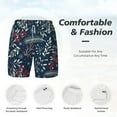 thumbnail image 6 of Picia Merry Christmas pattern Mens Swim Trunks with Compression Liner Stretch Beach Shorts Quick Dry with Zipper Pockets No-Chafing Board Shorts-X-Large, 6 of 9