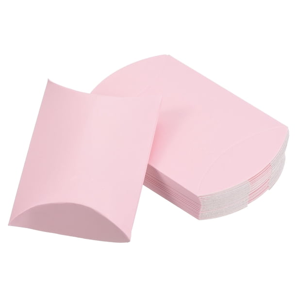 Cajas de almohada Uxcell, 50Pcs Cajas de regalo para bodas 2.56 x 2.56 pulgadas para bodas Rosa