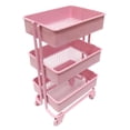 thumbnail image 6 of 1:12 3 Tier Storage Shelf w/ Dollhouse Furniture Kitchen Room Pink, 6 of 6
