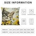 thumbnail image 5 of COMIO Summer Pillow Cover Cat Decor Sunflower Hello Sunshine Farmhouse Seasonal Pillow Case Decorations for Home Sofa Couch (Yellow), 5 of 5