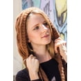 thumbnail image 4 of One Piece Hand Knit Baby Alpaca Blend Scarf and Hat for Women and Men - Brown, 4 of 5