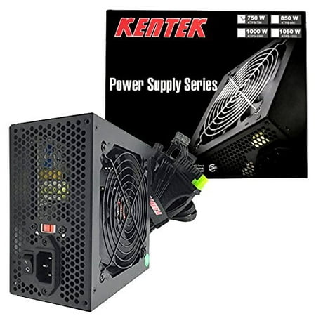 KENTEK 750 Watt 750W 120mm Fan ATX Power Supply 12V 2.3 EPS12V 2.92 PCI-Express SATA 20/24 PIN Intel AMD by