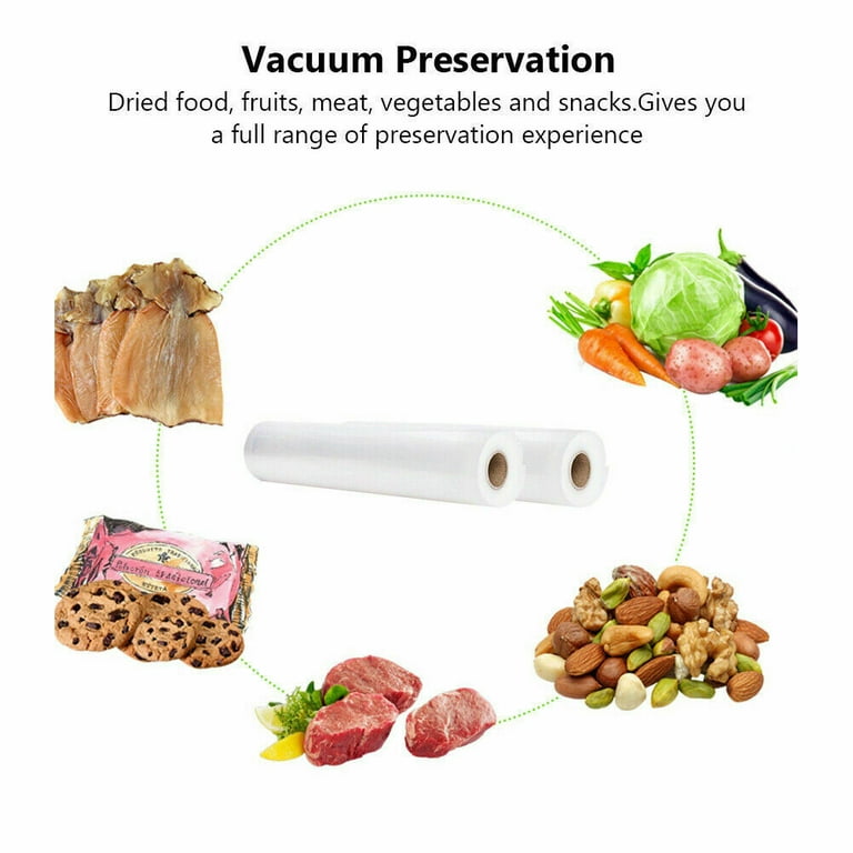  Syntus 11 x 150' Food Vacuum Seal Roll Keeper with Cutter  Dispenser, Commercial Grade Vacuum Sealer Bag Rolls, Food Vac Bags, Ideal  for Storage, Meal Prep and Sous Vide: Home 