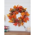 thumbnail image 6 of 20 Inch Fall Wreath for Front Door - Autumn Harvest Decor with Berries, Maple Leaves & Berries - All-Weather Wreath for Outdoor Porch, Thanksgiving & Halloween Decorations, 6 of 9