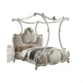 thumbnail image 3 of ACME Picardy Tufted Fabric Eastern King Bed with Canopy in Antique Pearl, 3 of 4