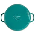 thumbnail image 3 of Spice by Tia Mowry Savory Saffron 6-Quart Cast Iron Dutch Oven - Teal, 3 of 7