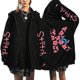 thumbnail image 1 of Sudaderas de los 90 Sudaderas con capucha con cremallera para mujer Sudadera con capucha con letras lindas de Disney Lilo & Stitch Chaquetas con cremallera Ropa de calle para, 1 of 1