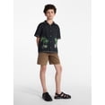 thumbnail image 2 of Weekend Academy Boys Embroidered Button Shirt with Short Sleeves, Sizes 4-18, 2 of 5