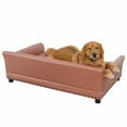 thumbnail image 4 of BingoPaw Rectangle Pet Couch Chair Sofa Dog Bed, Extra Large, Brown, 49-in., 4 of 13