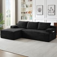 thumbnail image 5 of Leumius 96” Modular Sectional Sofa,Cloud Sectional Couch with Deep Seat,Modern Modular L-Shape Sofa Couch with Chaise,Upholstered Boneless Couches for Living Room Bedroom,Black, 5 of 13