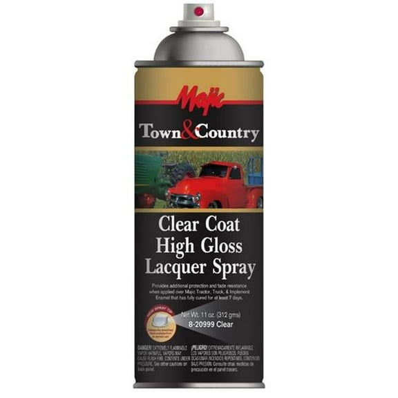 Yenkin Majestic Paint 8-20999-8 Town & Country High Glosss Lacquer Clear Aerosol