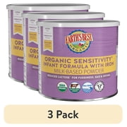 (3 pack) Earth's Best Organic Sensitivity Powder Baby Formula with Iron DHA & ARA, 21 oz Canister