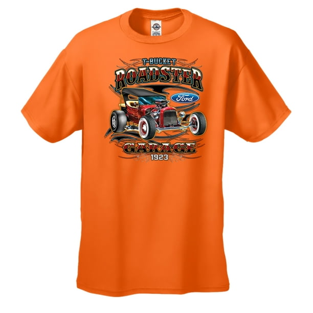Trenz Shirt Company - Ford 1923 T-Bucket Roadster Garage T-Shirt-orange ...