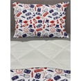 thumbnail image 3 of London Comforter & Sham Bedding Set, United Kingdom Country Themed Pattern in National Flag Colors, 3 pcs Duvet Set Microfiber Filling Quilt, 5 Sizes, Royal Blue Red White, by Ambesonne, 3 of 4