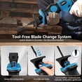 thumbnail image 6 of 20V Cordless Reciprocating Saw, Brushless Electric Reciprocating Saw with 2 Batteries and 6 Blades,Tool-Free Blade Change, Portable Power Reciprocating Saw for Cutting Wood, Metal, PVC, 6 of 6