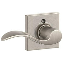 SCHLAGE Accent Lever with Collins Trim Non Turning Lock in Satin Nickel Left Handed