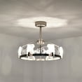 thumbnail image 5 of Warehouse of Tiffany Luciala 28 Inch Satin Nickel Finish Modern Ceiling Fandelier with Remote - N/A, 5 of 5