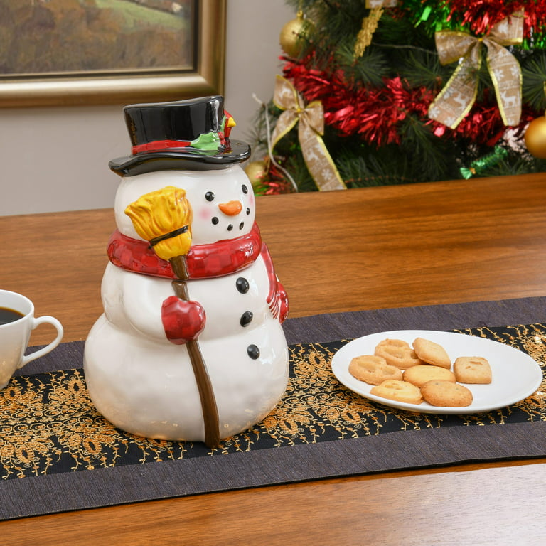 Holiday Time Snowman Cookie Jar 