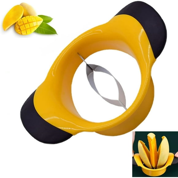 Mango Slicer Cutter Pitter with Stainless Steel Blade, Mango Pit Remover Tool with Grip Handle