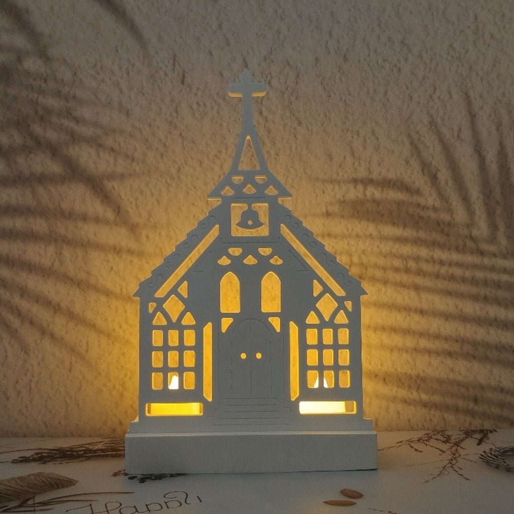 Church Shaped Candlestick Mold Silicone Candle Holder Mould Easy to Demold Candle Base Moulds Gypsum Home Ornaments Mold