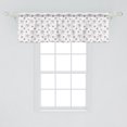 thumbnail image 2 of Ambesonne Diamonds Window Valance, Hand Drawn Crystals, 54" X 18", Black White, 2 of 3