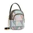 thumbnail image 7 of FORMRS Crossbody Bag for Women Quilted Travel Shoulder Cell Phone Purse with Chain Strap Handbag, Green Geometric, 7 of 7