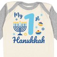 thumbnail image 4 of Inktastic My 1st Hanukkah Baby Boys or Girls Long Sleeve Baby Bodysuit, 4 of 5