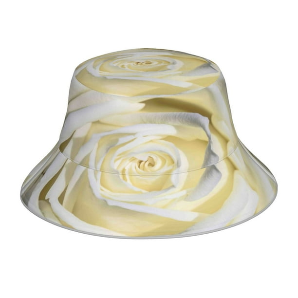 Balery White Rose Sombreros para el sol para hombre y mujer, sombrero de pescador con UPF 50+