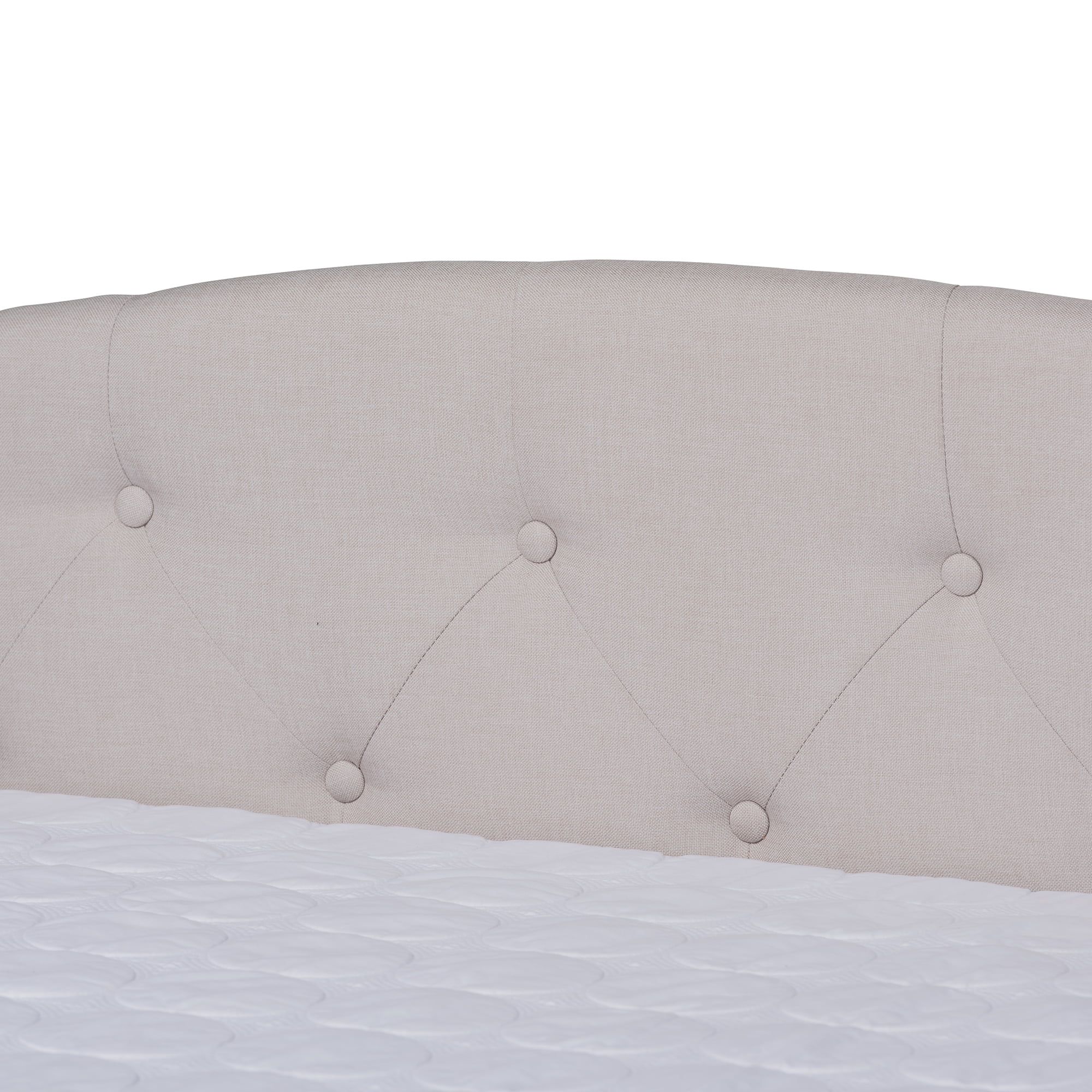 Baxton Studio Becker Transitional Upholstered with Trundle Daybed, Queen, Beige/Black