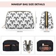 thumbnail image 2 of Sketch Cool Goat Skull Makeup Bag, Large Capacity Travel Cosmetic Bag for Women Girls- Travel Toiletry Bag Leather Portable Waterproof Makeup Case Organizer with Handle, 2 of 4