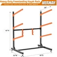 thumbnail image 4 of UOKRR 3-Level Freestanding Kayak Storage Rack, Heavy-Duty Canoe Stand, 4 of 6