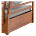 thumbnail image 6 of Bowery Hill Solid Wood Oak Twin Over Full Bunk Bed Rectangular Slatted Guard Rails Unassembled, 6 of 8