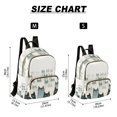 thumbnail image 3 of JIALIOU Mini Backpack Purse for Women Quilted Casual Daypack Small Travel Shoulder Bag, Watercolor Various Cats, 3 of 7