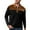 #463-Black, variant on Men's Corduroy & Knit Blend Polo, Half Zip Collared Shirt with Brown Accents, Textured Long Sleeve Casual Top