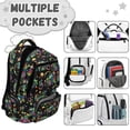 thumbnail image 4 of Yspwyqan Rainbow Space Tractor Boys Backpack Lunchbox Set, 4Pcs with Lunch Box Water Bottle Bag, 17 Inch Adjustable Straps Large Capacity Bookbag Front Pocket for School Travel, 4 of 7